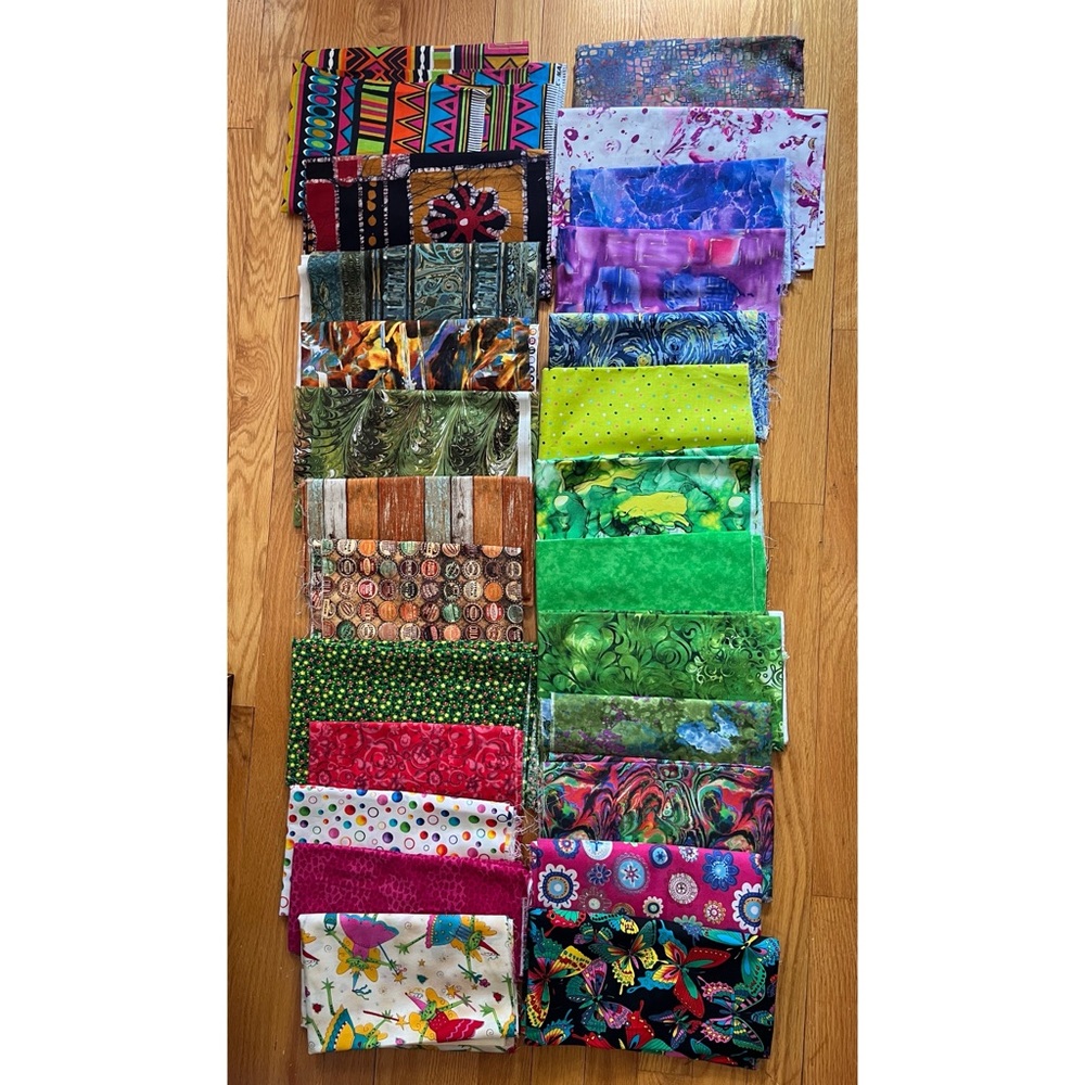 Cotton Fabric Bundle - 25 Assorted 1/2 Yard Pieces